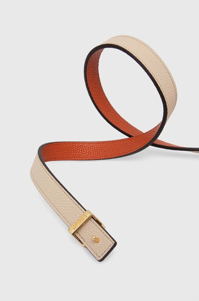 Lauren Ralph Lauren pasek dwustronny damski skórzany 412912038 beżowy AA00