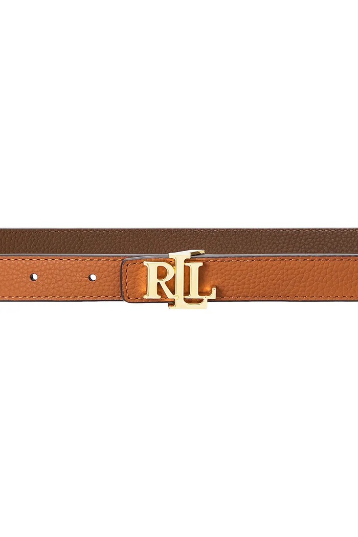 Doplnky Lauren Ralph Lauren obojstranný opasok dámsky kožený 412912038 hnedá