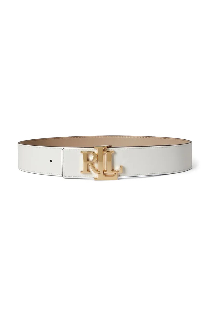 Lauren Ralph Lauren curea reversibilă pentru femei piele 412912041 bej SS26