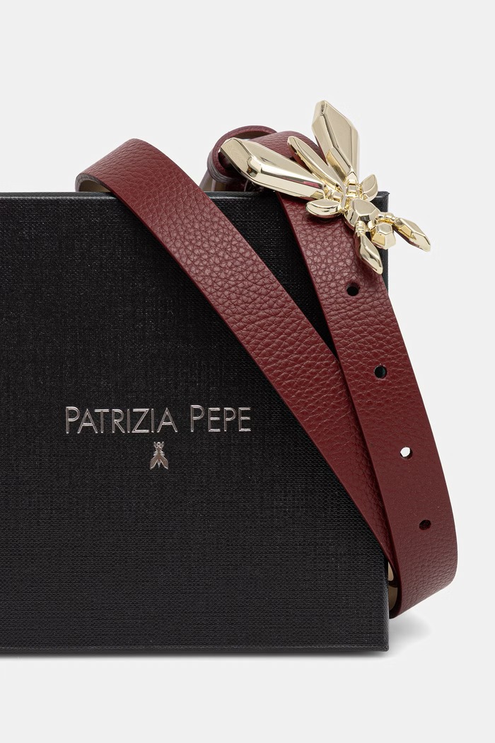 Dodatki Patrizia Pepe pas ženski usnjeni 8W0016.L001 rdeča