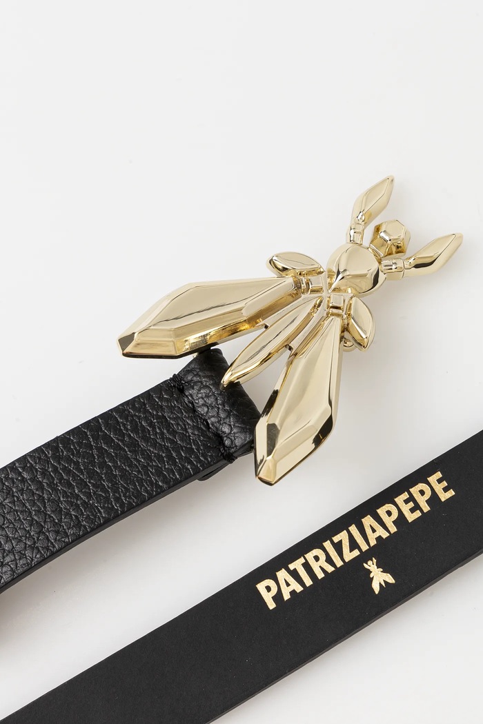 Patrizia Pepe opasok dámsky kožený 8W0016.L001 čierna AW24