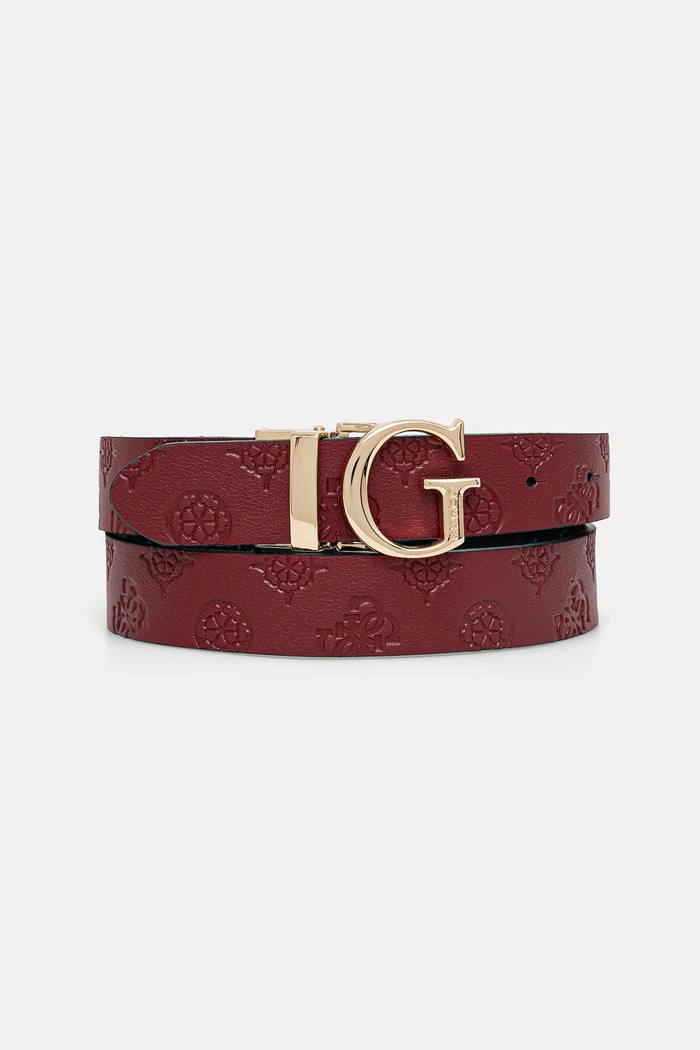 Guess oboustranný pásek dámský z imitace kůže ELLA červená BW7861.P3430