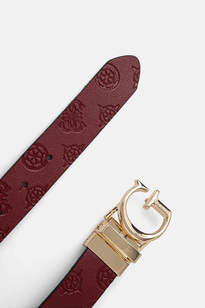 Doplňky Guess oboustranný pásek dámský z imitace kůže ELLA BW7861.P3430 červená