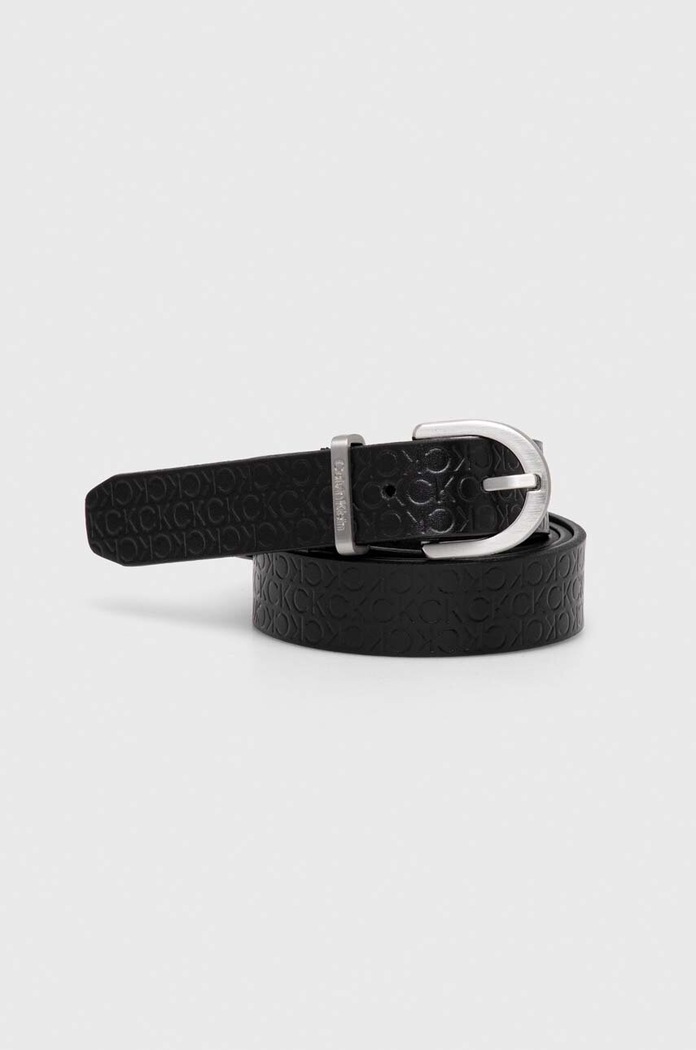 Calvin Klein pasek skórzany czarny K60K611295