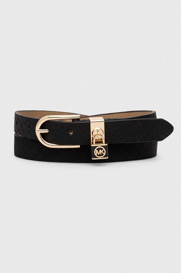 Kožený opasok MICHAEL Michael Kors čierna 558929