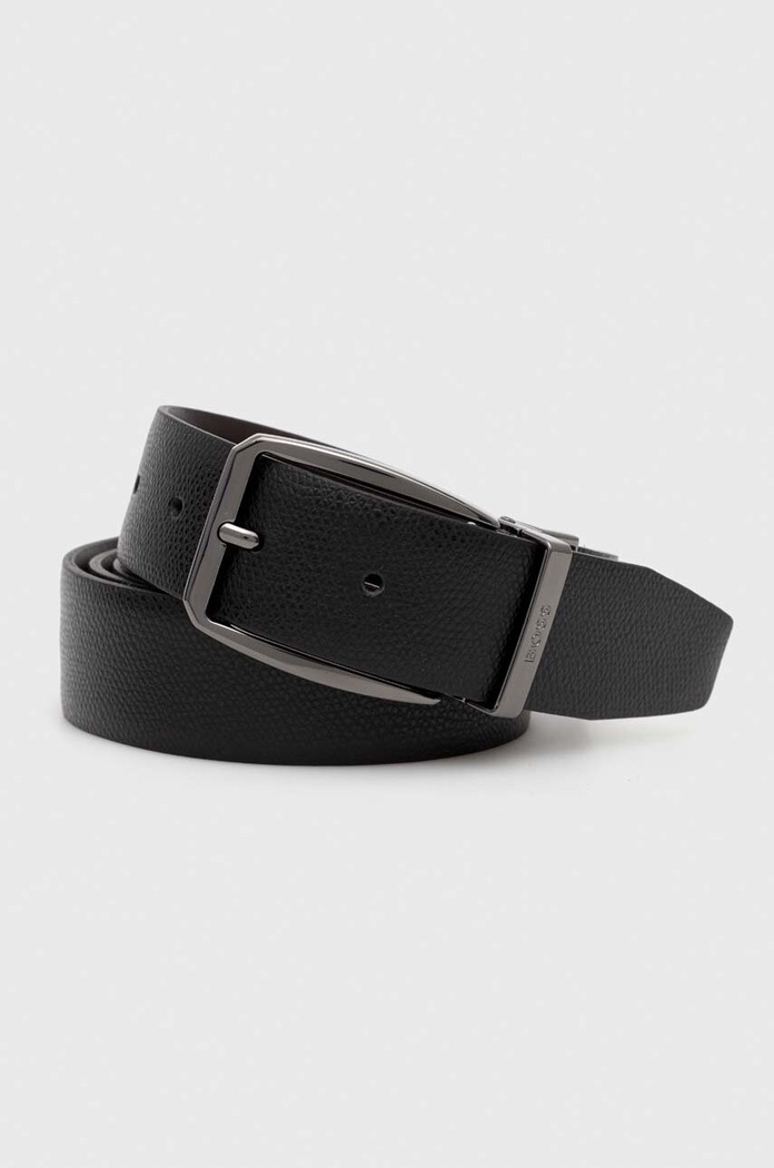 BOSS curea de piele cu două fețe negru 50496706