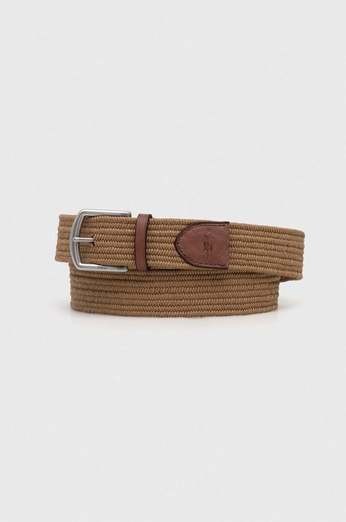 Pásek Polo Ralph Lauren přírodní kůže zelená 405666041