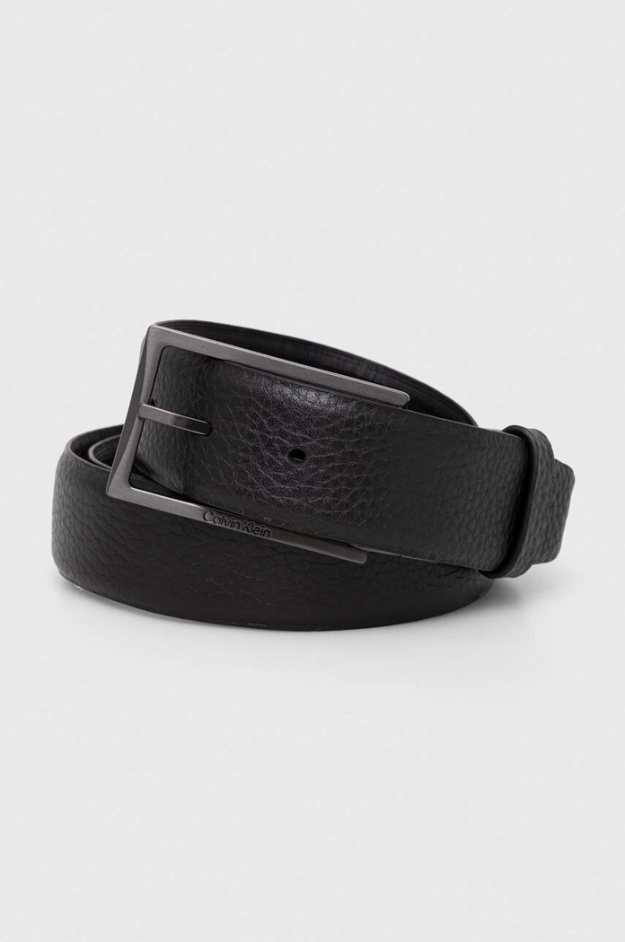 Calvin Klein kifordítható bőröv nappa bőr fekete K50K510932