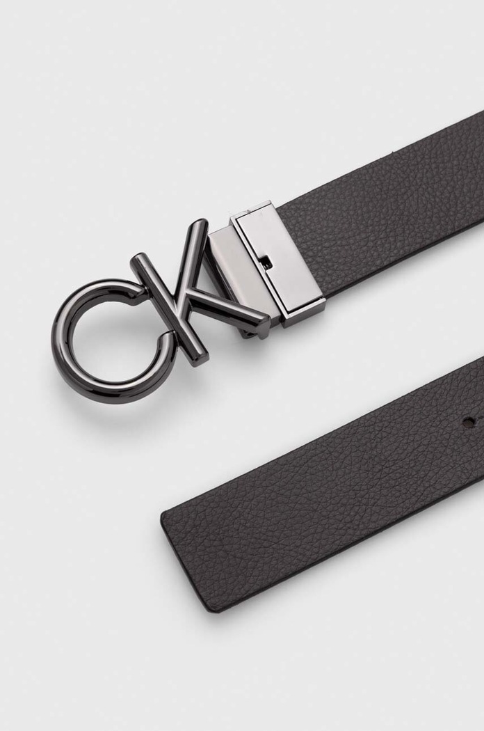 Αναστρέψιμη δερμάτινη ζώνη Calvin Klein K50K510948 μαύρο AW23