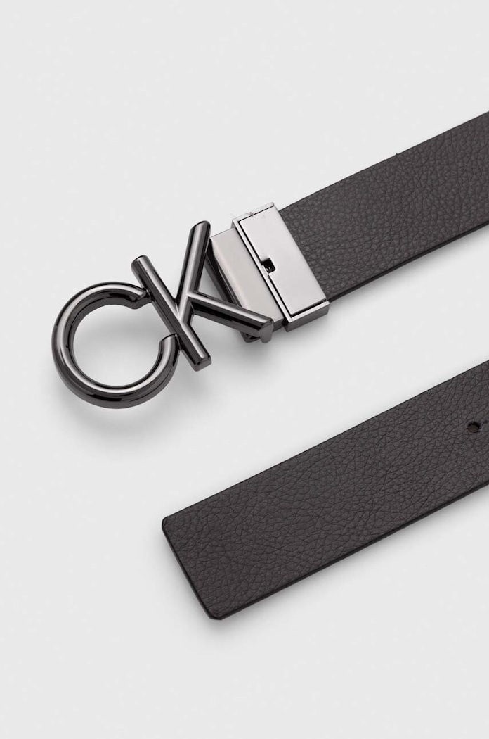 Αναστρέψιμη δερμάτινη ζώνη Calvin Klein K50K510948 μαύρο AW23