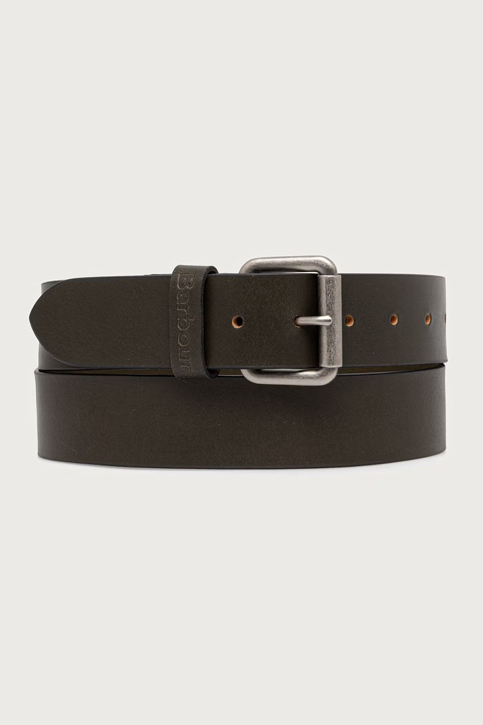 Barbour Pasek skórzany męski zielony MAC0111