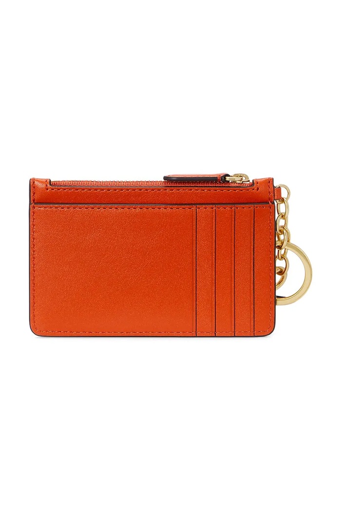 Kožená peněženka Lauren Ralph Lauren 432876731 oranžová SS25