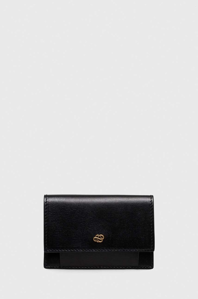 By Malene Birger bőr pénztárca sima fekete Q71727012Z