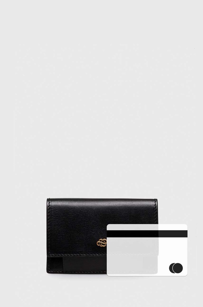By Malene Birger bőr pénztárca fekete Q71727012Z