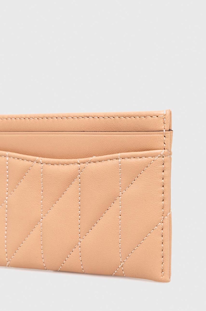 Coach carcasa din piele Essential Card Case CM434 bej SS26