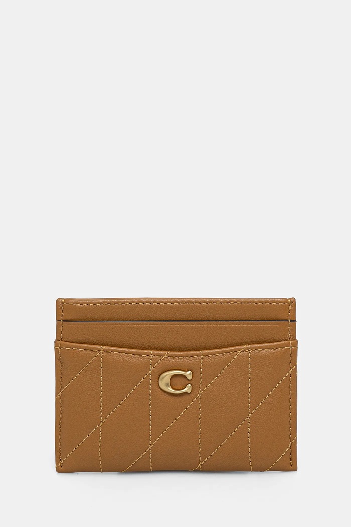 Coach etui na karty skórzane Essential Card Case beżowy CM434