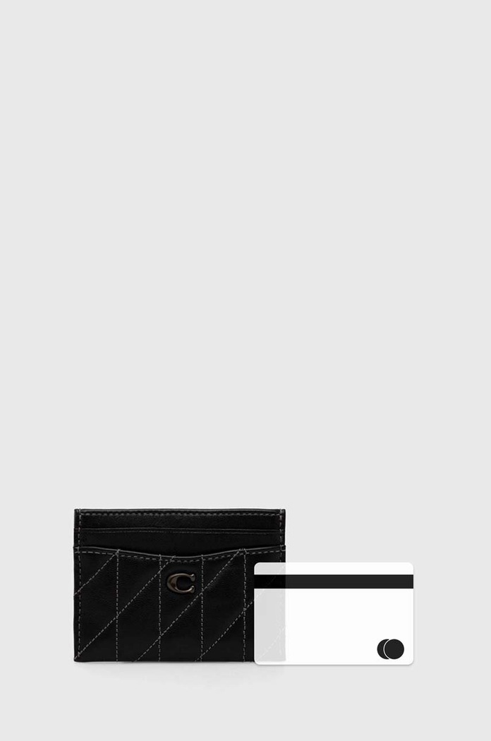 Accesorii Coach Carcasa din piele Essential Card Case CM434 negru