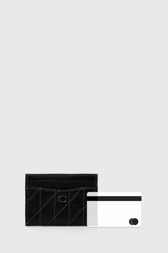 Accesorii Coach Carcasa din piele Essential Card Case CM434 negru