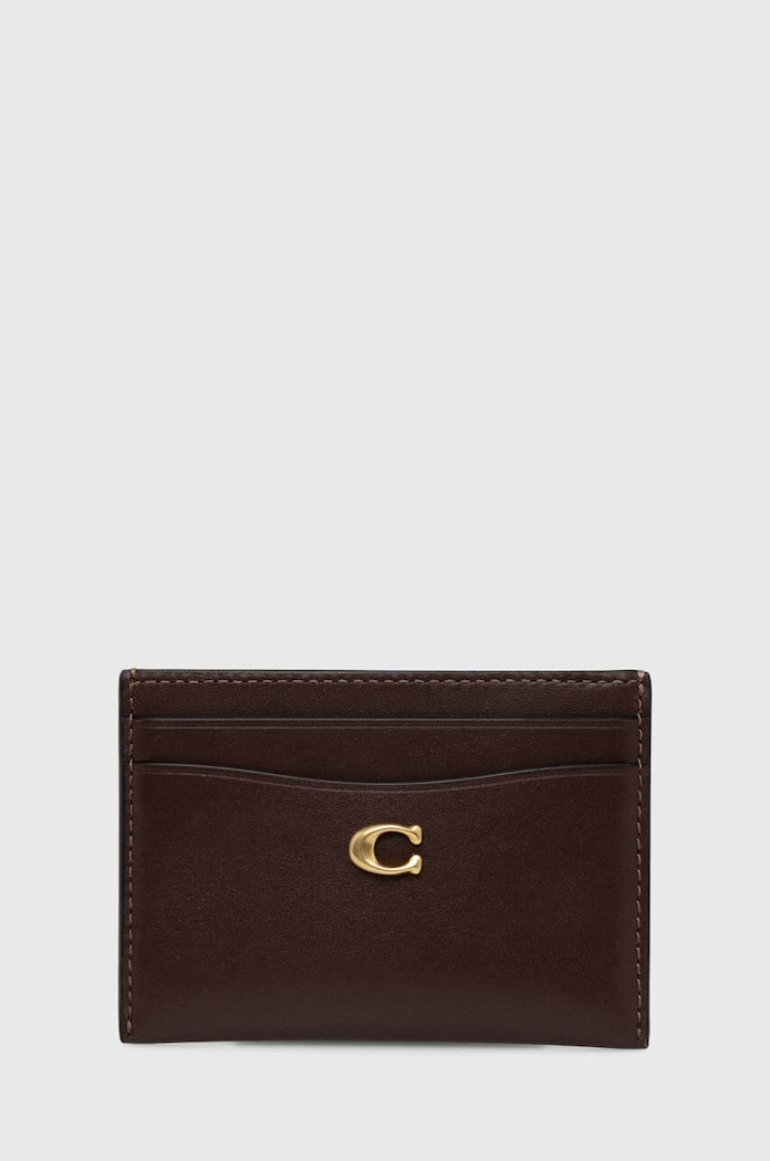 Δερμάτινη θήκη για κάρτες Coach Essential Card Case θήκη για κάρτες καφέ CM435