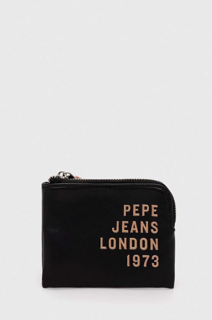 Πορτοφόλι Pepe Jeans απομίμηση λείου δέρματος μαύρο PL070203.999
