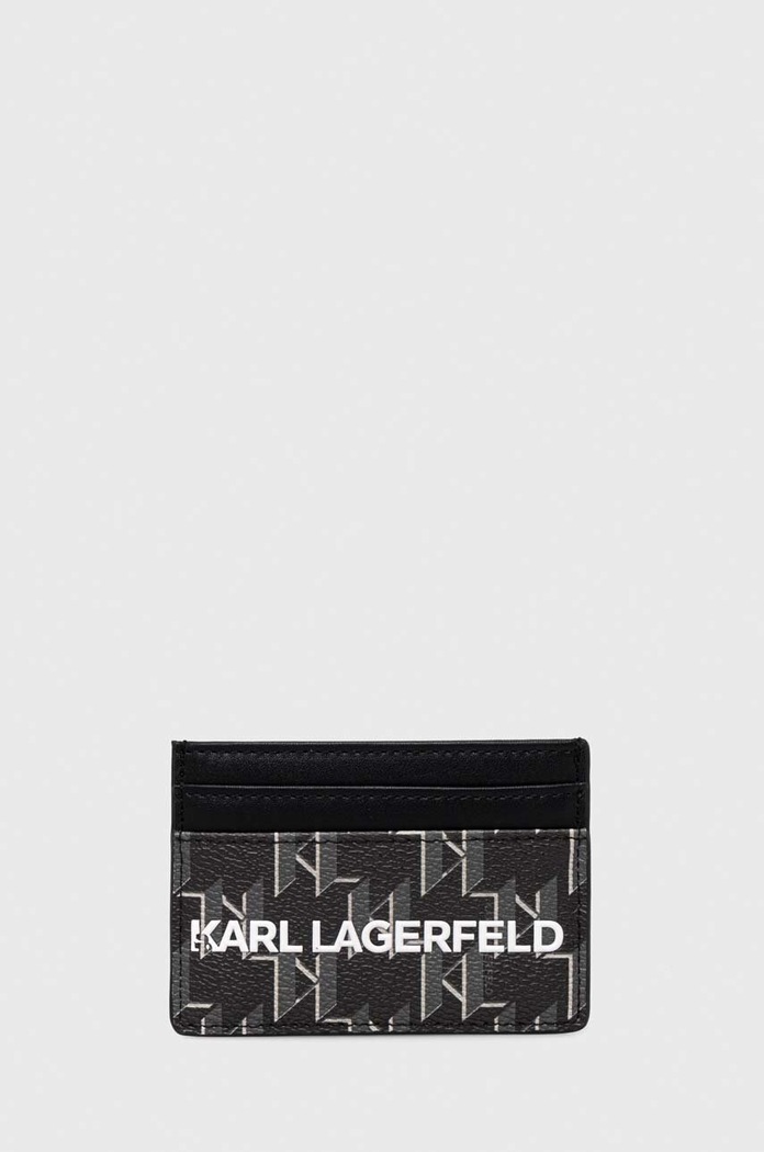 Pouzdro na karty Karl Lagerfeld vzorovaný černá 235M3209
