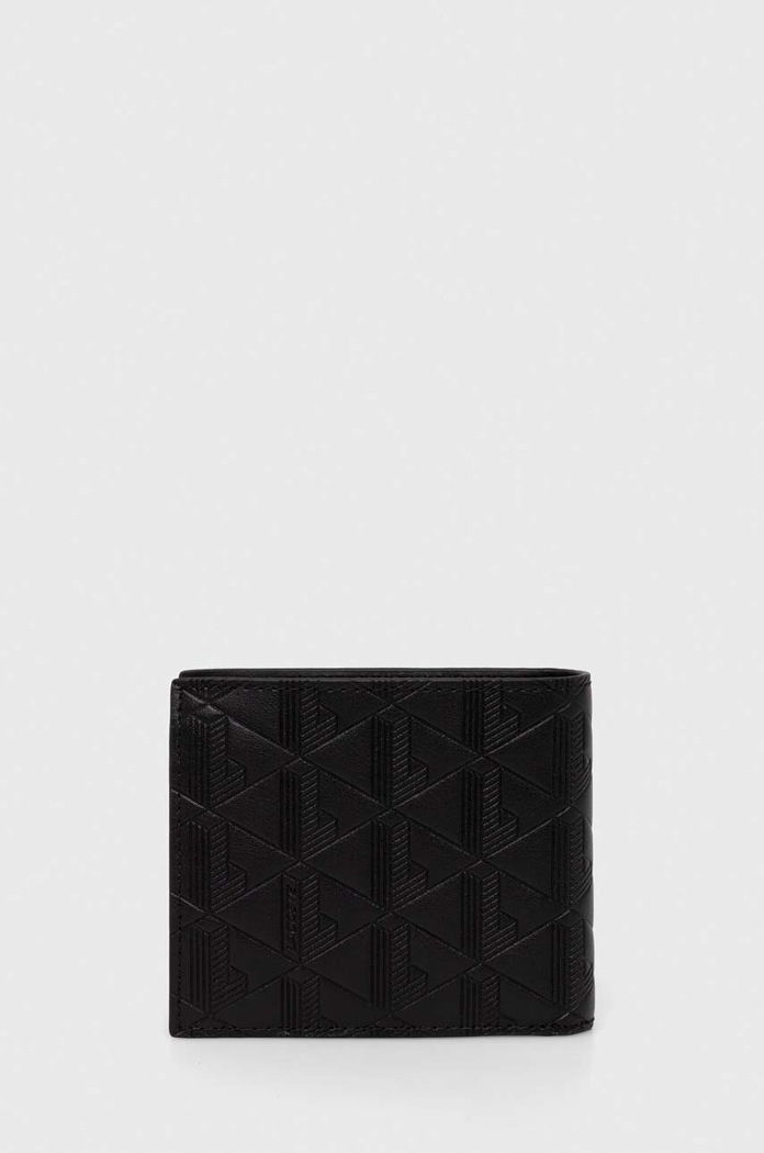Δερμάτινο πορτοφόλι Lacoste NH4400MR μαύρο AW23