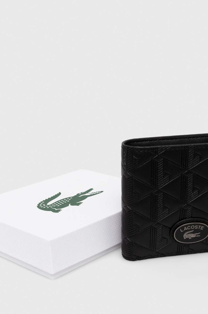 Δερμάτινο πορτοφόλι Lacoste NH4400MR μαύρο