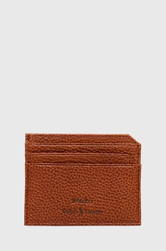 Peněženka Polo Ralph Lauren obal na karty hnědá 405914159
