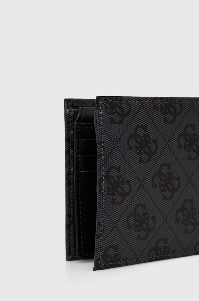 Δερμάτινο πορτοφόλι Guess SMVELE.LEA24 γκρί AW25