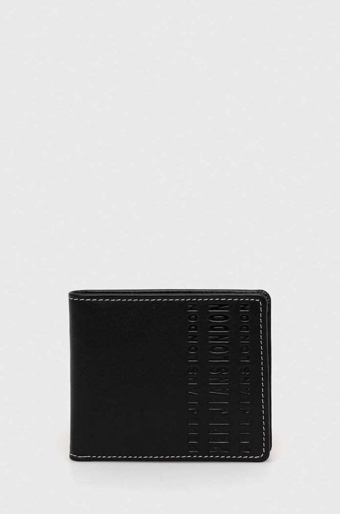 Kožni novčanik Pepe Jeans Arnold Planet friendly crna PM070366.999