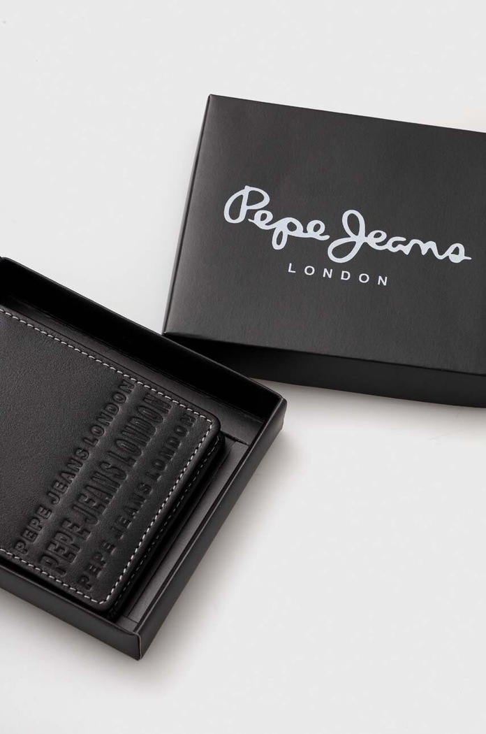 Kožni novčanik Pepe Jeans Arnold crna PM070366.999