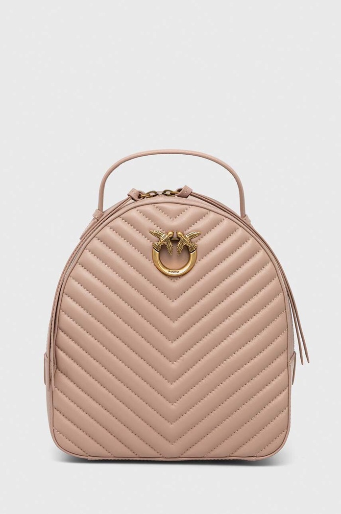 Pinko plecak damski skórzany Answear Exclusive skóra licowa beżowy 102530.A0GK