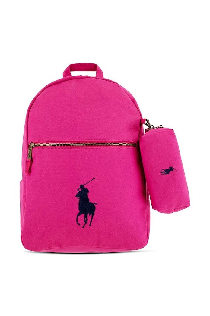 Dětský batoh Polo Ralph Lauren hladký růžová 9AR071