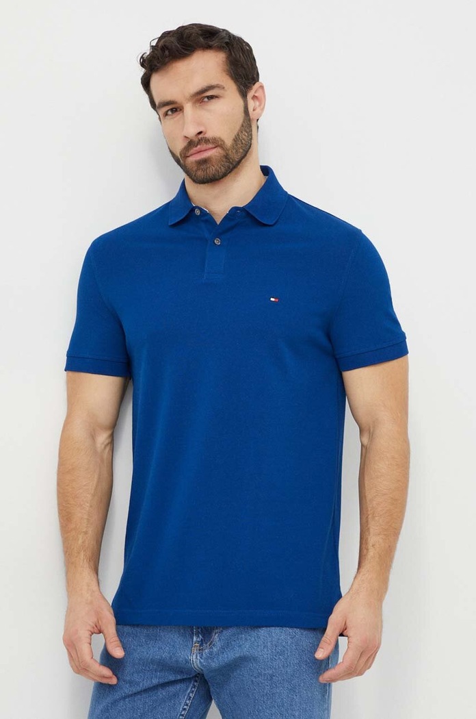 Πόλο Tommy Hilfiger MW0MW17770 μπλε SS26