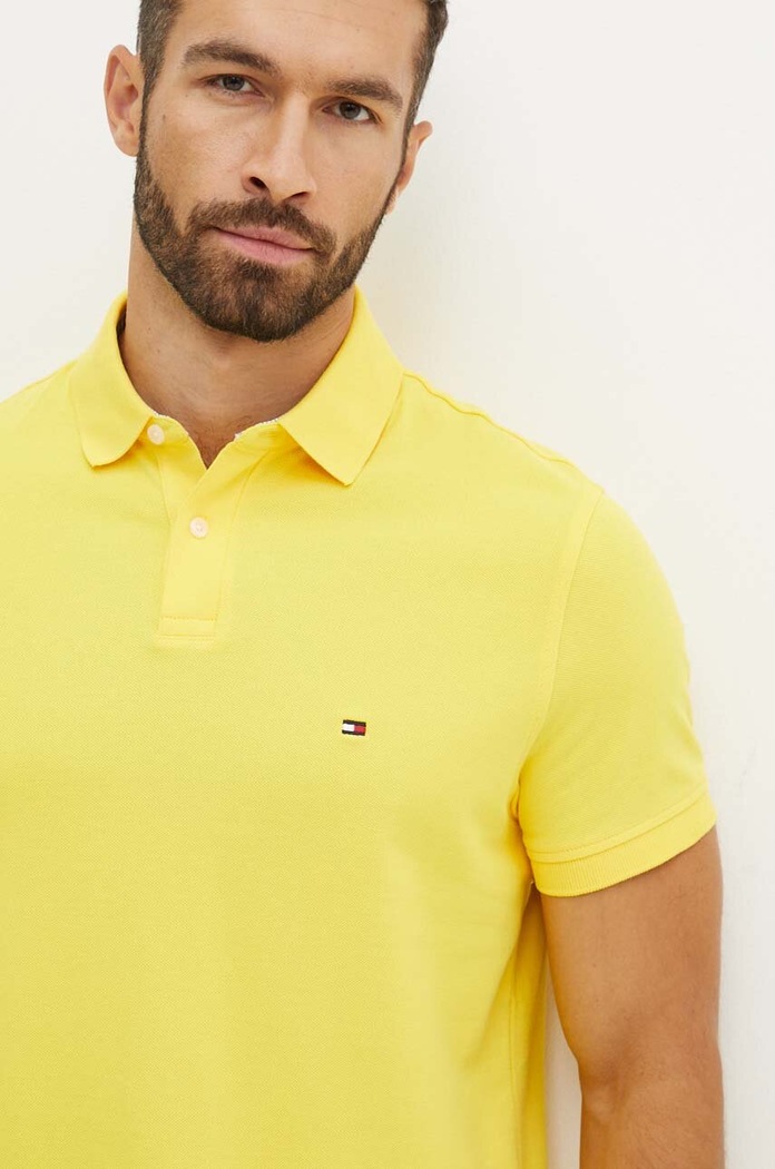 Ρούχα Πόλο Tommy Hilfiger MW0MW17770 κίτρινο