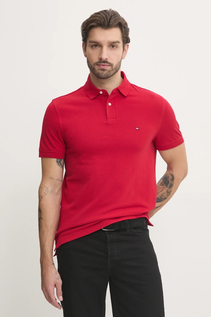Tommy Hilfiger tricou polo rosu MW0MW17770