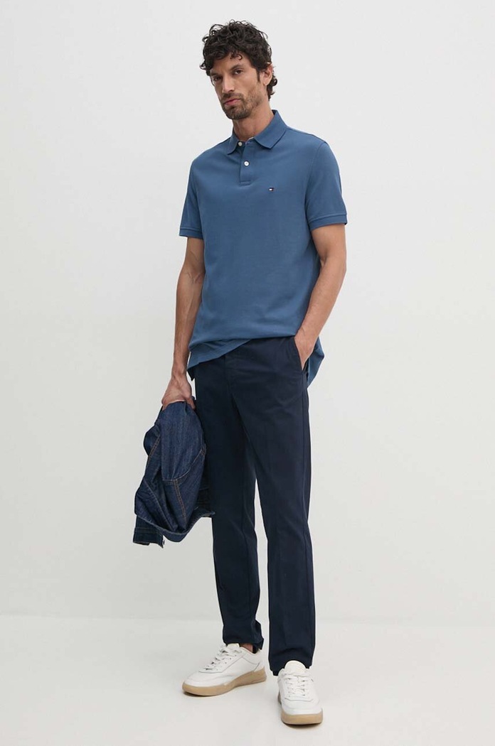 Πόλο Tommy Hilfiger MW0MW17770 σκούρο μπλε SS26