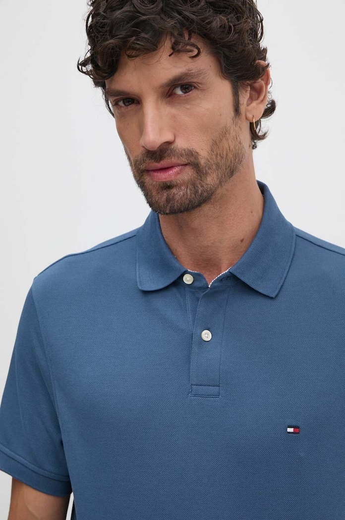 Πόλο Tommy Hilfiger σκούρο μπλε MW0MW17770
