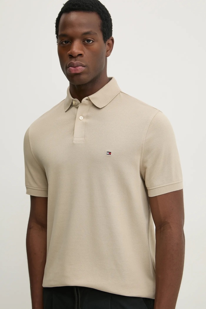 Πόλο Tommy Hilfiger μπεζ MW0MW17770