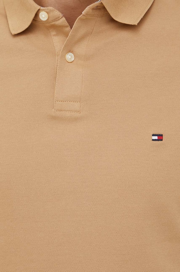 Polo tričko Tommy Hilfiger hnědá MW0MW17770