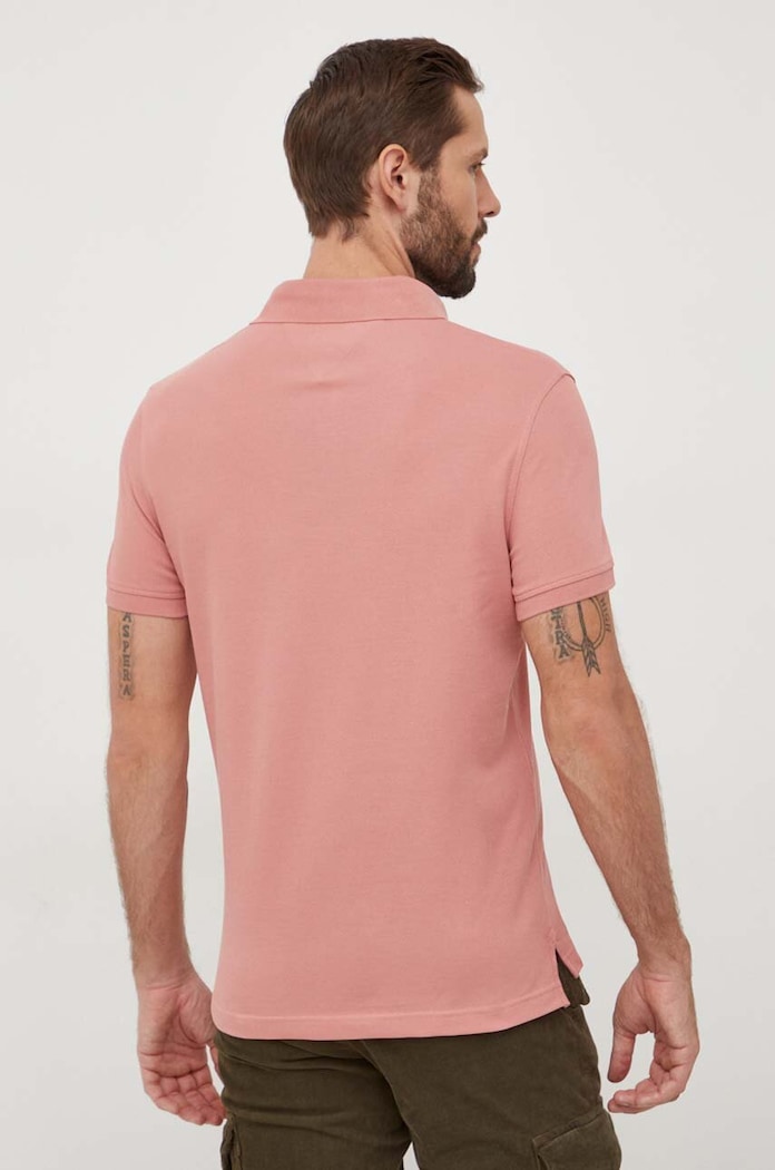Odzież Tommy Hilfiger polo MW0MW17770 czerwony