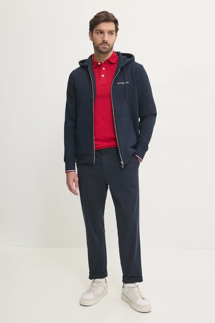 Tommy Hilfiger tricou polo MW0MW17771 rosu SS26