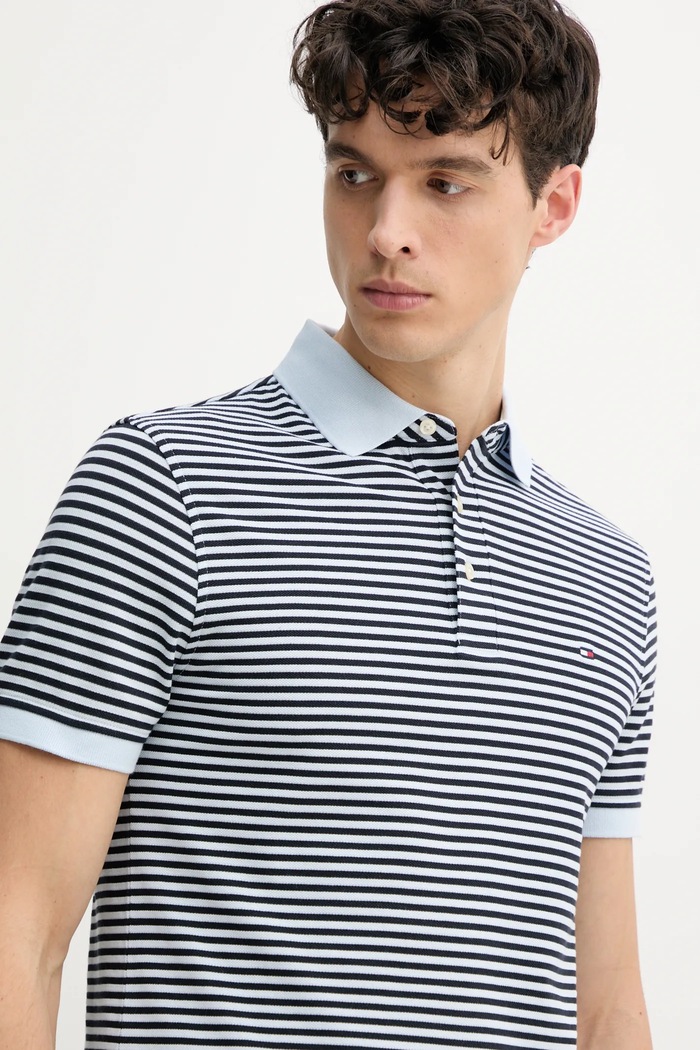 Tommy Hilfiger cardigan din amestec de lana albastru MW0MW17771
