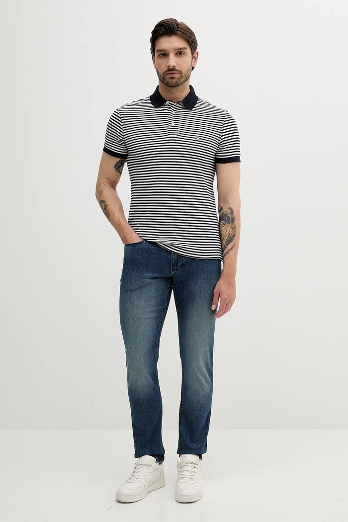 Tommy Hilfiger tricou polo MW0MW17771 bleumarin SS26