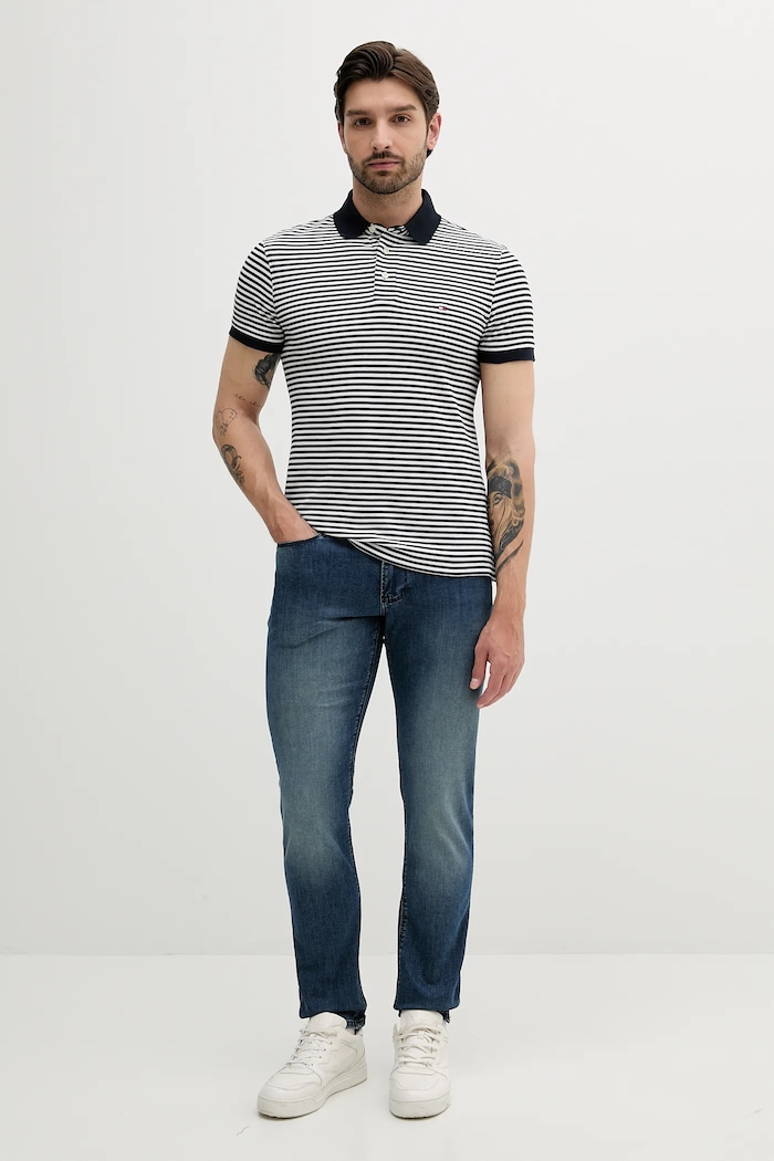 Tommy Hilfiger tricou polo MW0MW17771 bleumarin SS26