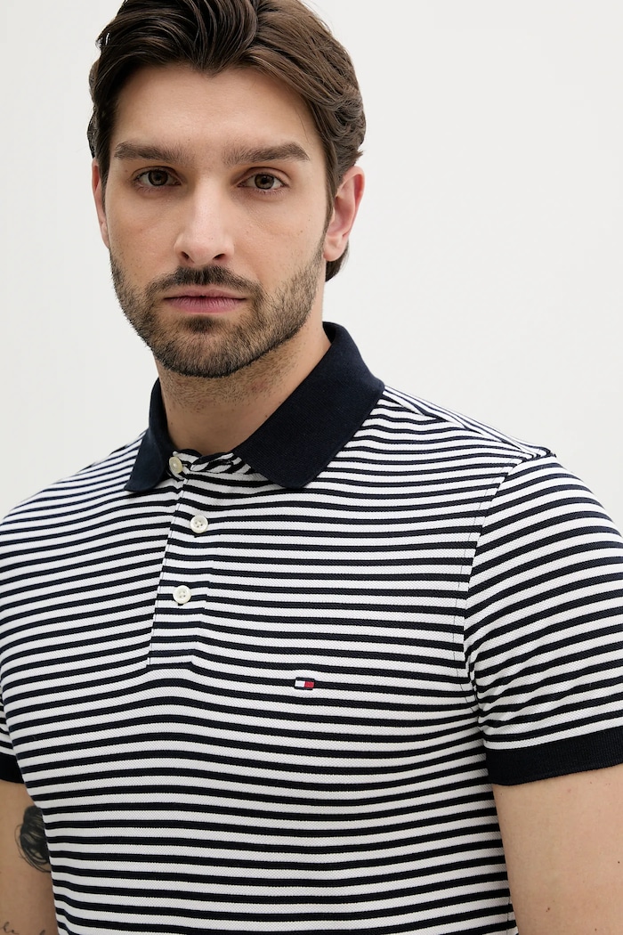 Tommy Hilfiger tricou polo bleumarin MW0MW17771