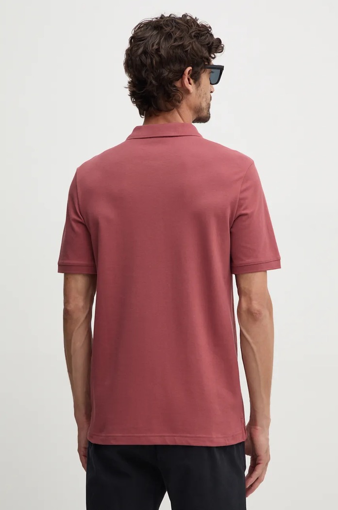 Calvin Klein tricou polo K10K111196 burgundia SS25