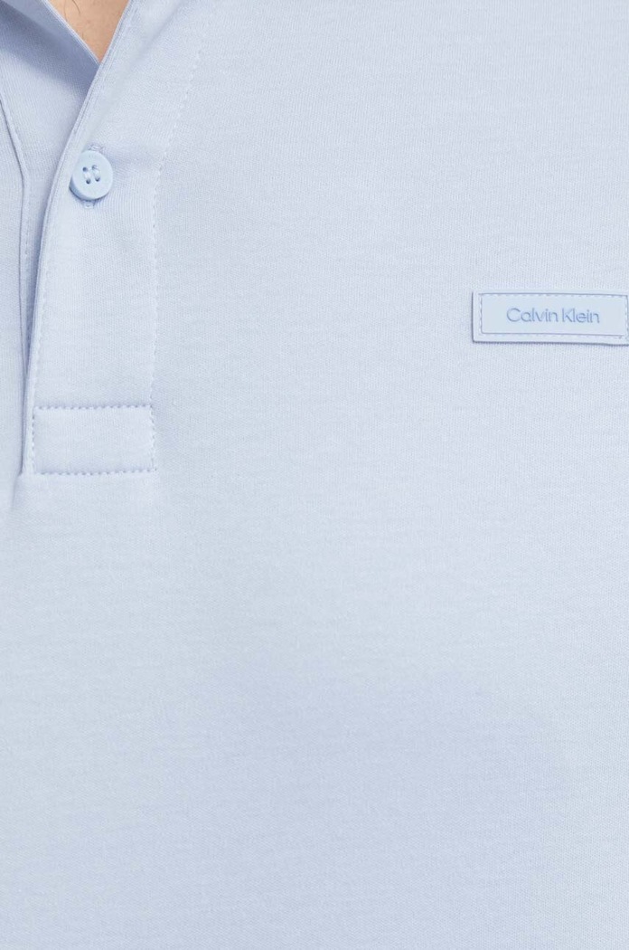 Bavlnené polo tričko Calvin Klein modrá K10K111657