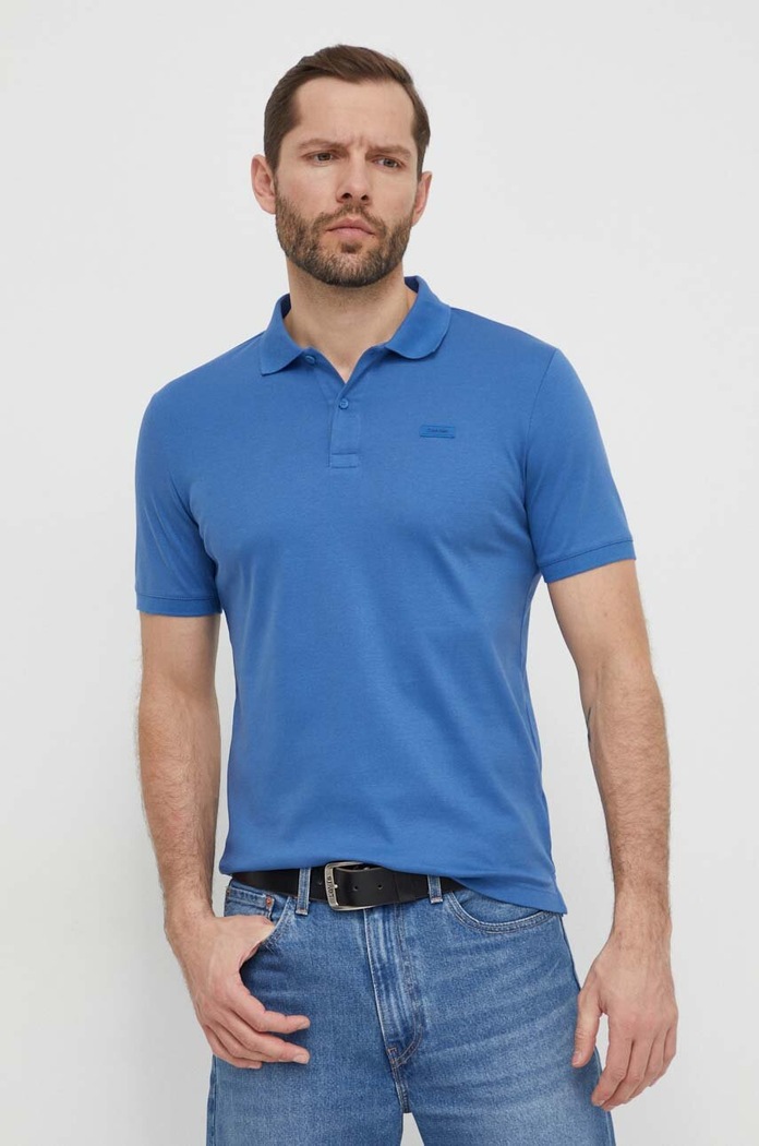 Odjeća Pamučna polo majica Calvin Klein K10K111657 plava