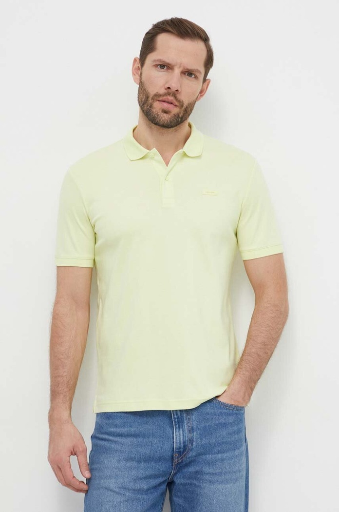 Îmbrăcăminte Calvin Klein polo de bumbac K10K111657 verde